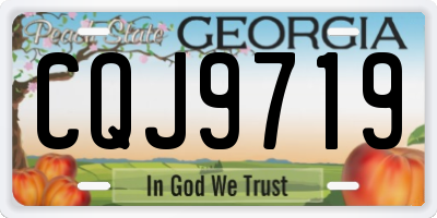 GA license plate CQJ9719