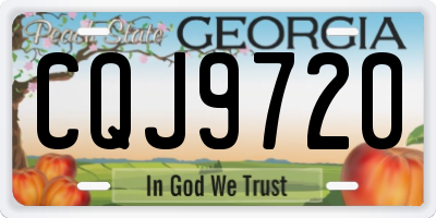 GA license plate CQJ9720
