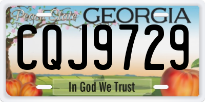 GA license plate CQJ9729