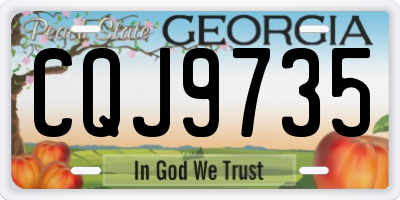 GA license plate CQJ9735