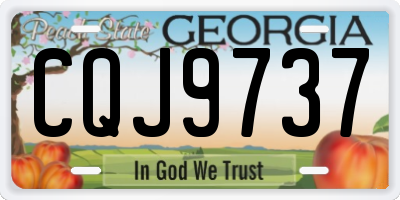 GA license plate CQJ9737