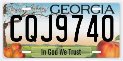 GA license plate CQJ9740