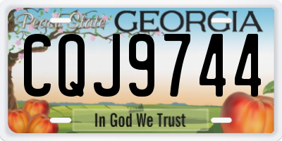 GA license plate CQJ9744