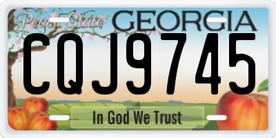 GA license plate CQJ9745