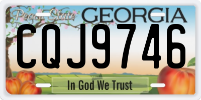 GA license plate CQJ9746