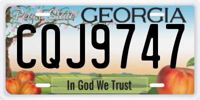 GA license plate CQJ9747