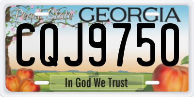 GA license plate CQJ9750