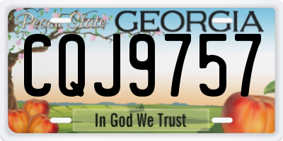 GA license plate CQJ9757