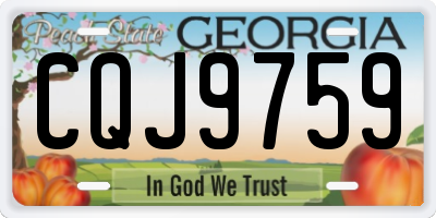 GA license plate CQJ9759