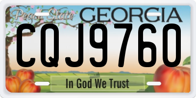 GA license plate CQJ9760
