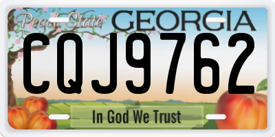 GA license plate CQJ9762