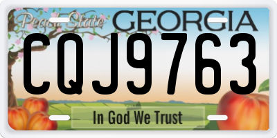 GA license plate CQJ9763