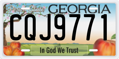 GA license plate CQJ9771