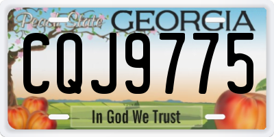 GA license plate CQJ9775