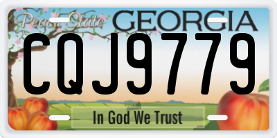 GA license plate CQJ9779