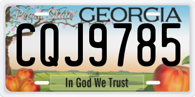 GA license plate CQJ9785