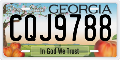 GA license plate CQJ9788