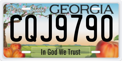 GA license plate CQJ9790
