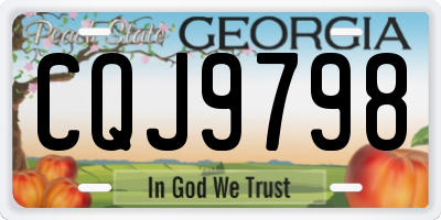 GA license plate CQJ9798