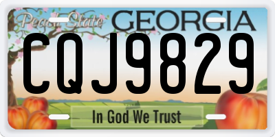 GA license plate CQJ9829