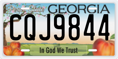 GA license plate CQJ9844