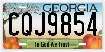 GA license plate CQJ9854
