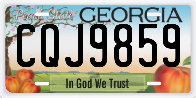 GA license plate CQJ9859