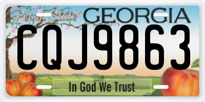 GA license plate CQJ9863