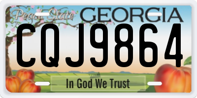 GA license plate CQJ9864