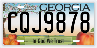 GA license plate CQJ9878