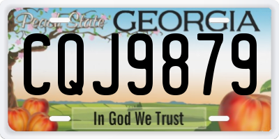 GA license plate CQJ9879