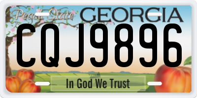 GA license plate CQJ9896