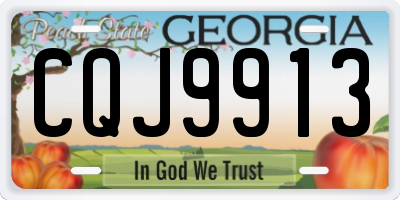 GA license plate CQJ9913