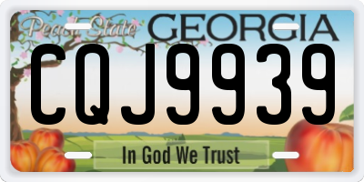 GA license plate CQJ9939