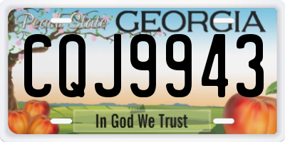 GA license plate CQJ9943