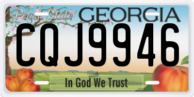 GA license plate CQJ9946