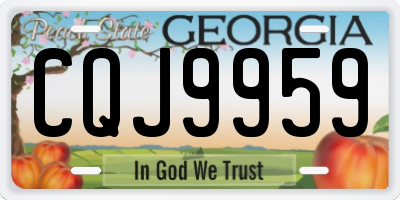 GA license plate CQJ9959