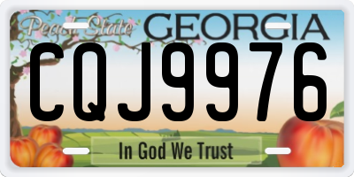 GA license plate CQJ9976