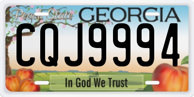 GA license plate CQJ9994