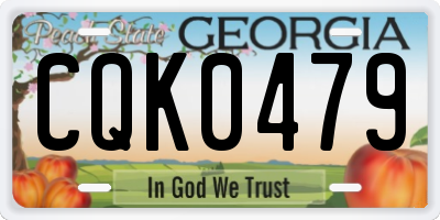 GA license plate CQK0479