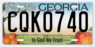GA license plate CQK0740
