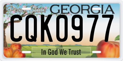 GA license plate CQK0977