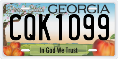 GA license plate CQK1099