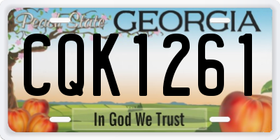 GA license plate CQK1261