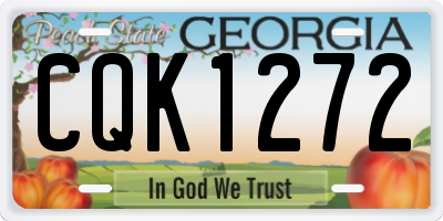 GA license plate CQK1272
