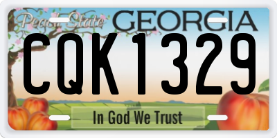GA license plate CQK1329