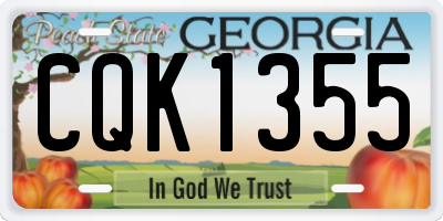 GA license plate CQK1355