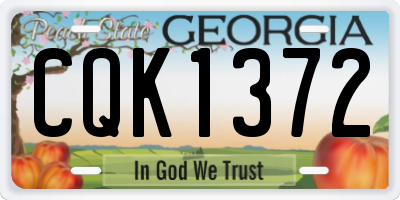 GA license plate CQK1372