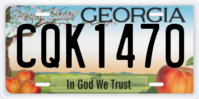 GA license plate CQK1470