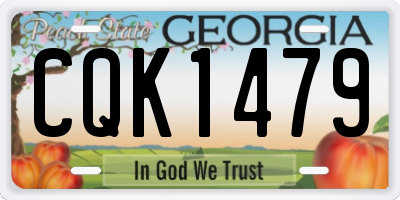 GA license plate CQK1479